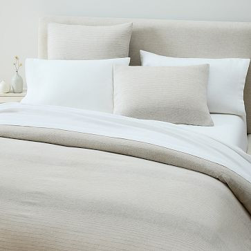 European Flax Linen Graduated Stripe Duvet Cover & Shams | West Elm (US)