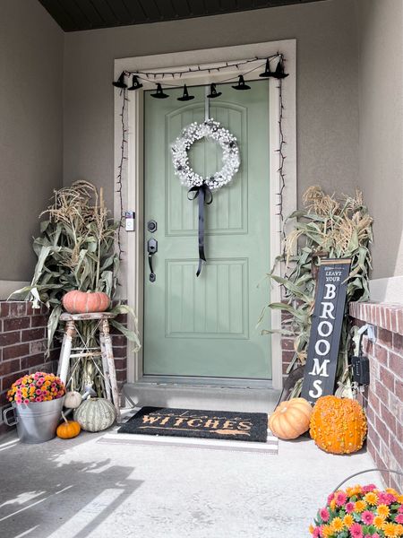 Happy Falloween! Love this wreath just added a bow for a cute touch.. Mums are in stock run  

#LTKhome #LTKSeasonal #LTKHalloween