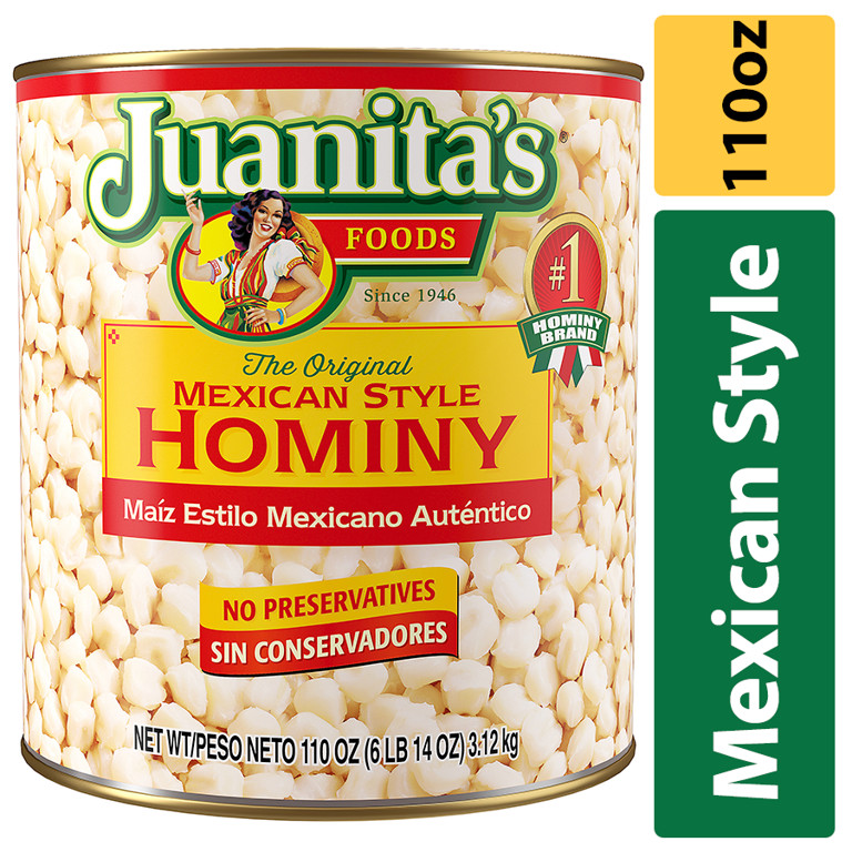Juanita's Foods Mexican Style Hominy, Canned Hominy, 110 oz | Walmart (US)