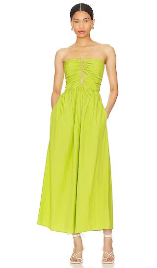 Silvia Midi Dress in Banana Leaf | Revolve Clothing (Global)