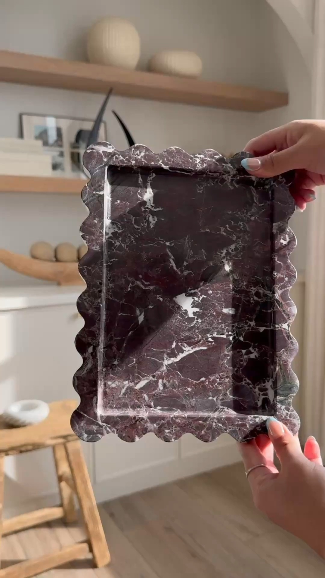 my most loved decor piece this month & I can see why! love adding this marble tray for a little depth on the coffee table 🤎 on sale today 

#LTKstorytime #LTKHome #LTKU