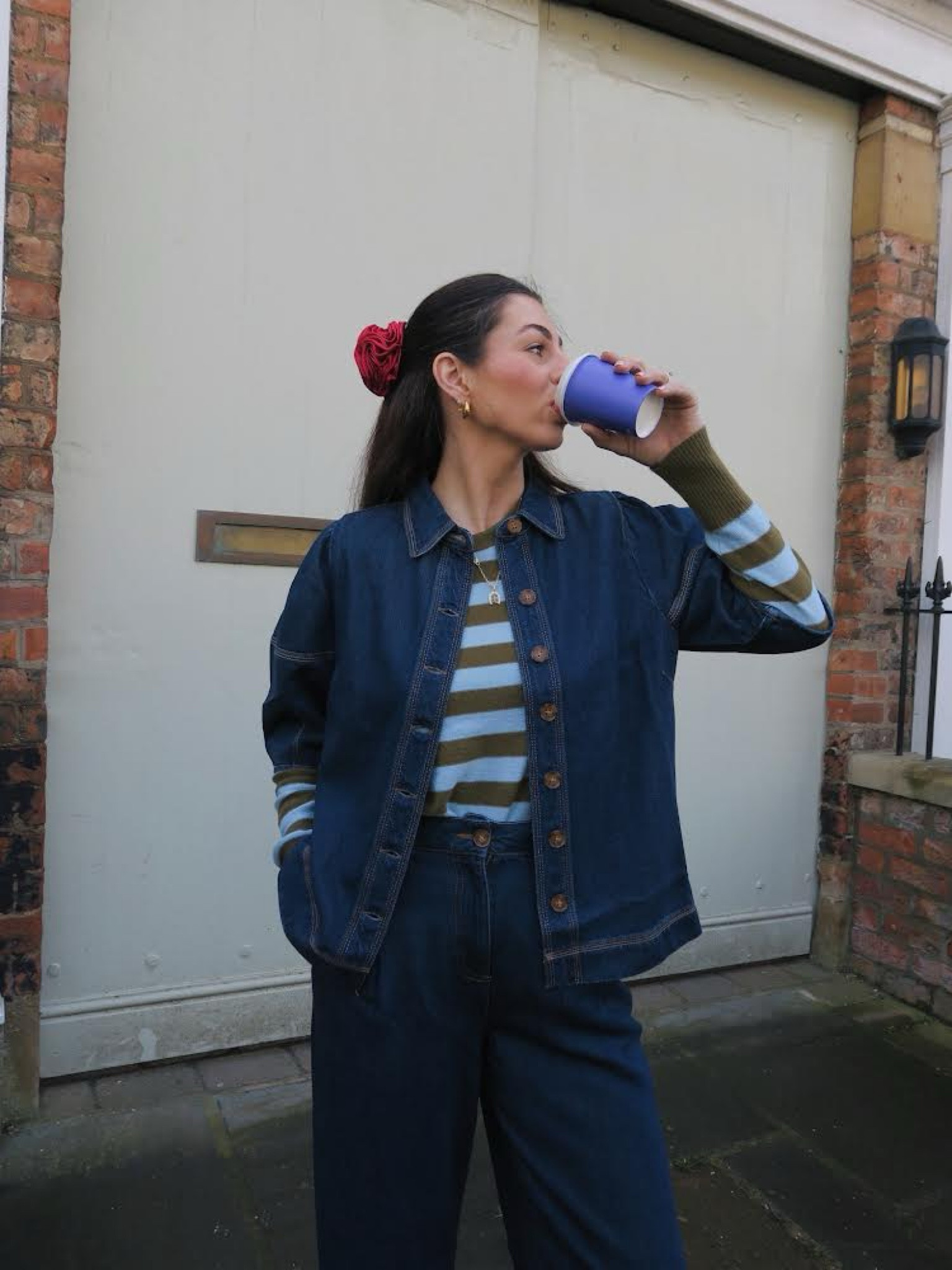 White stuff, Marks and spencer, Amazon, transitional outfit, transitional style, spring outfit, spring fashion, denim shirt, oversized shirt, wide leg jeans, wide leg trousers, striped jumper, knit jumper, hair claw, hair accessories, spring outfit ideas, style inspiration 

#LTKeurope #LTKstyletip #LTKSeasonal