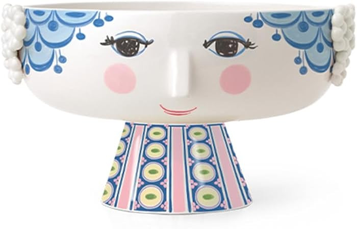 Bjorn Wiinblad Eva Bowl on Stand, Blue, 9.4"D, Gift Box Included | Amazon (US)