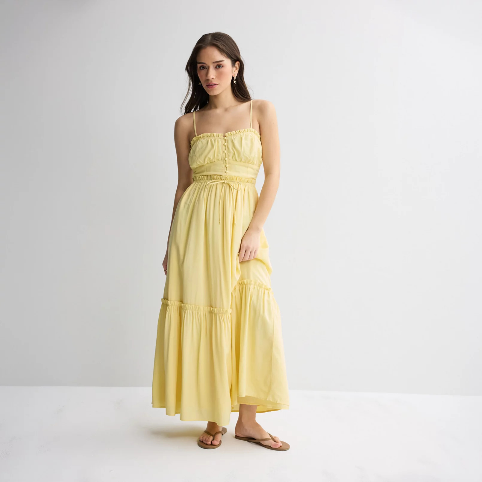 Juniors' Mary & Mo Tie Waist Maxi Dress | Kohl's