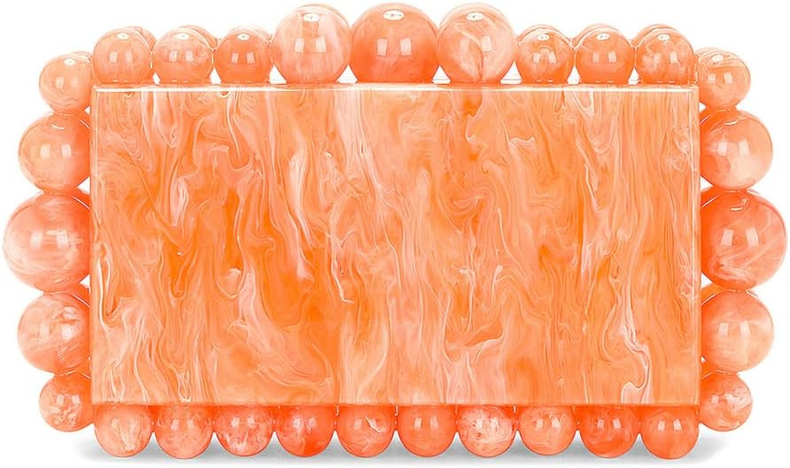 CUXVA Acrylic Evening Clutch Bag for Women Glitter Marble Purse Handbag for Wedding Cocktail Part... | Amazon (US)