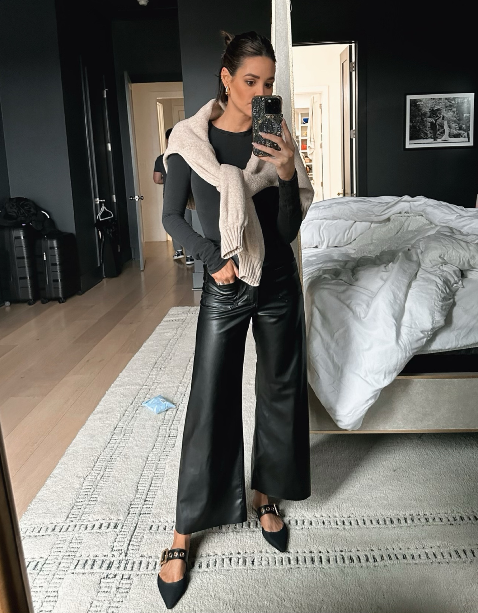 Breaking up my usual all black with a throw over sweater! Perfect for office wear if you get chilly easily. Original leather pants are Zara, but I linked similar styles from Revolve! 


#LTKSeasonal #LTKstyletip