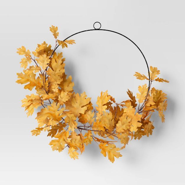 Oak Leaves Half Wreath - Threshold™ | Target