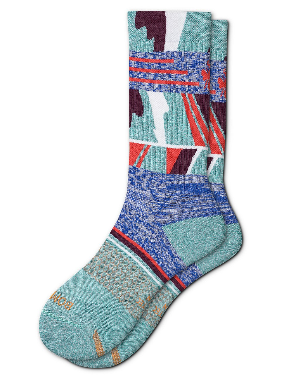 Women's Abstract Leaf Knit Running Calf Socks - Surf Crimson - Size Small | Saks Fifth Avenue