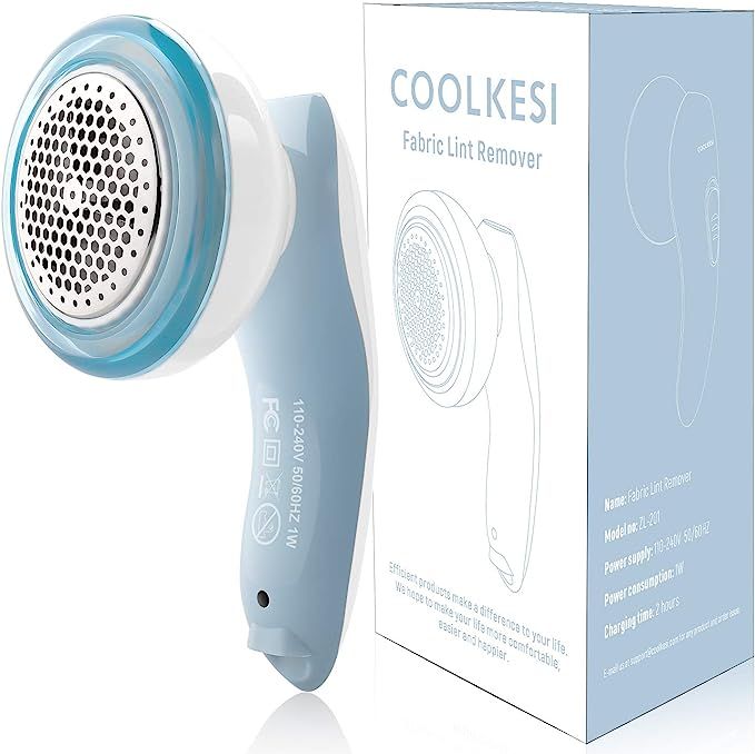 COOLKESI Upgrade Rechargeable Lint Remover & Fabric Shaver, 3-Leaf Stainless Steel Blades Lint Sh... | Amazon (US)