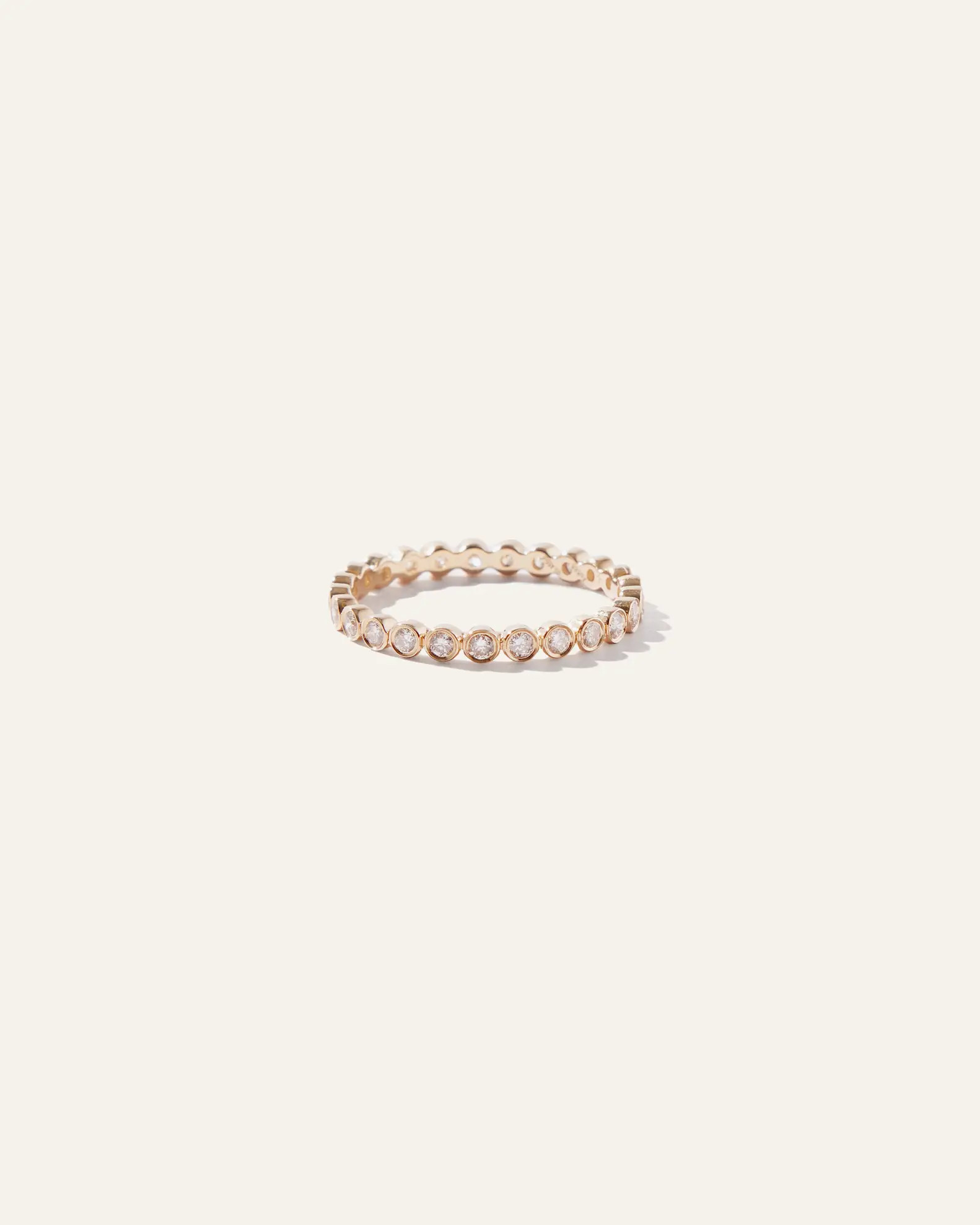 14K Gold Diamond Bezel Eternity Band | Quince