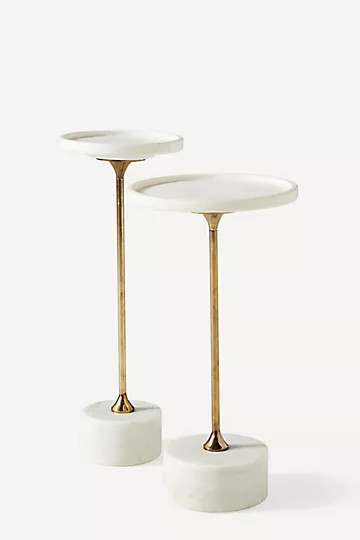 Swirling Marble End Table | Anthropologie (US)