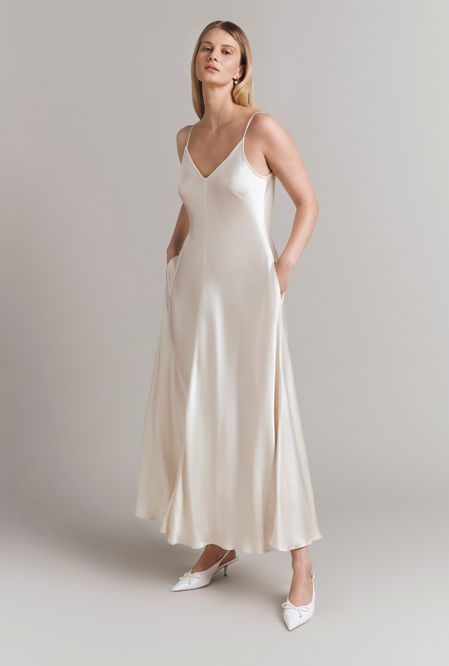 Florrie Satin Maxi Slip Dress | Ghost