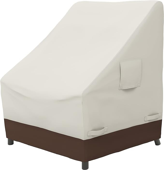 Amazon Basics Outdoor Patio High-Back Chair Cover, Durable, Waterproof, Anti-UV, Beige/Tan, 35"x ... | Amazon (US)