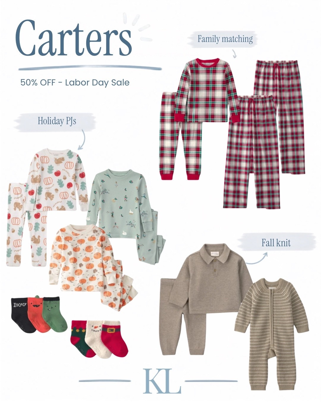 Time to stock up for the holidays: Carters has all their Halloween, Thanksgiving AND Christmas on 50% off Sale for LDW #carters #babyclothes #familymatching #holidaypjs

#LTKmomlife #LTKSeasonal #LTKSaleAlert
