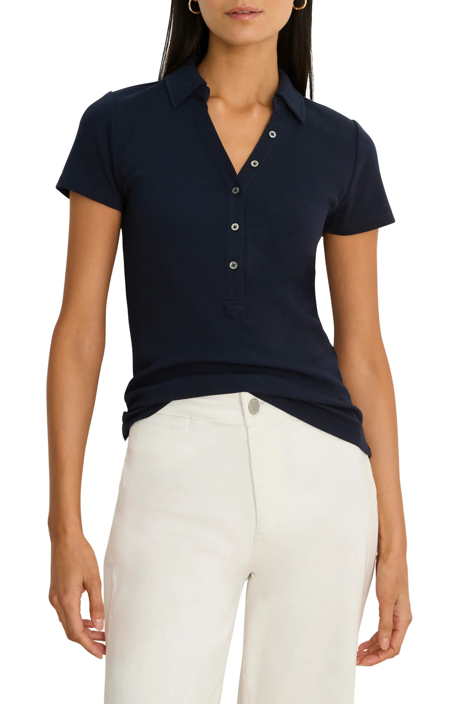 NIC+ZOE Perfect Knit Rib Polo | Nordstrom | Nordstrom