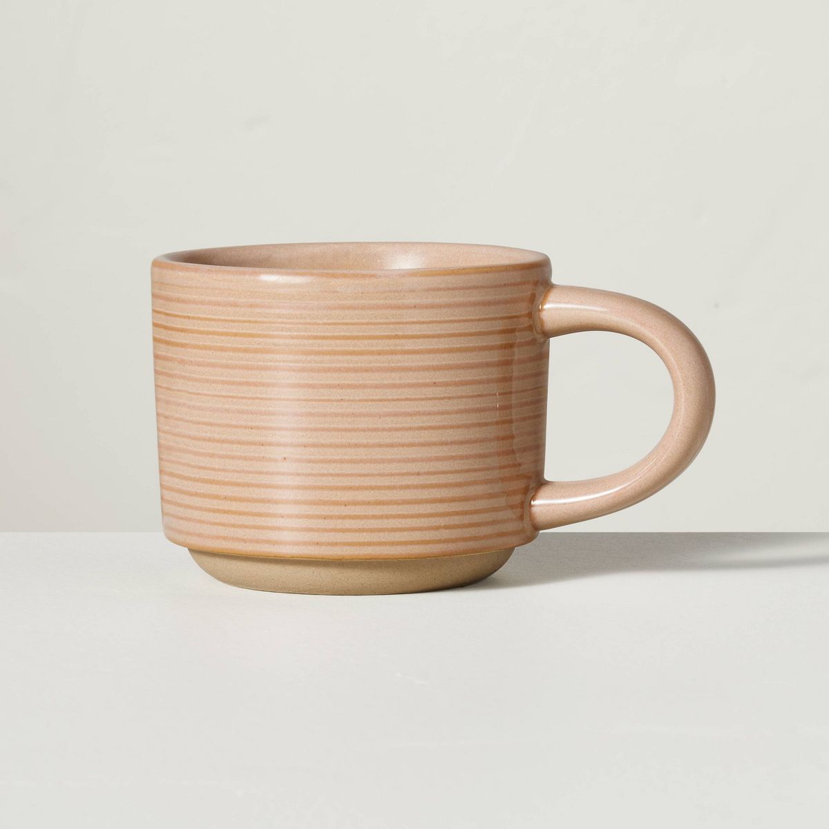 10oz Ribbed Stoneware Mug Blush - Hearth & Hand™ with Magnolia | Target