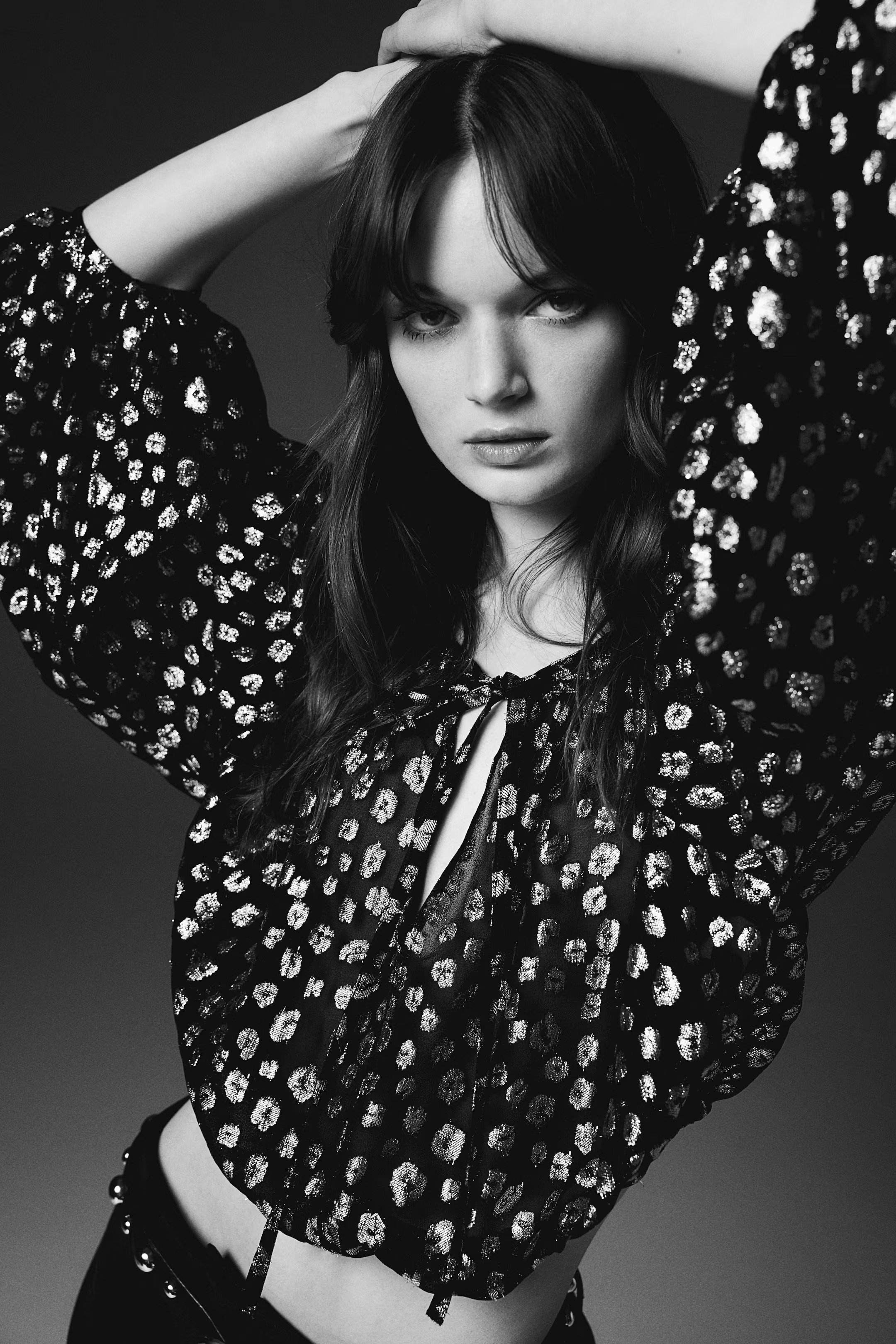 Jacquard-weave blouse - Black/Leopard print - Ladies | H&M GB | H&M (UK, MY, IN, SG, PH, TW, HK)