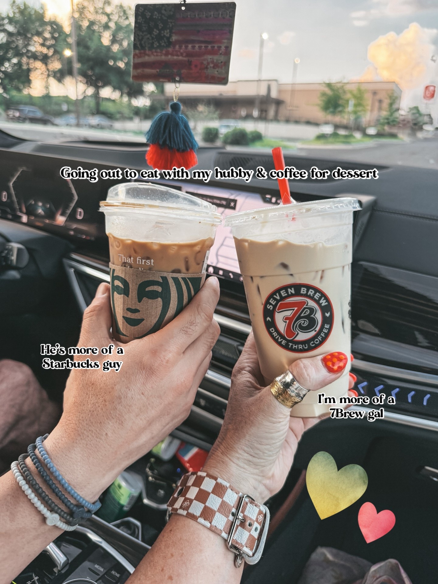 Coffee dates ❤️☕️
Linking his bracelets and I also love them too. We both wear a size medium in them. 
I can’t link my watchband here buts it’s @sparklbands on IG. 
My ring is on sale.

#LTKOver40