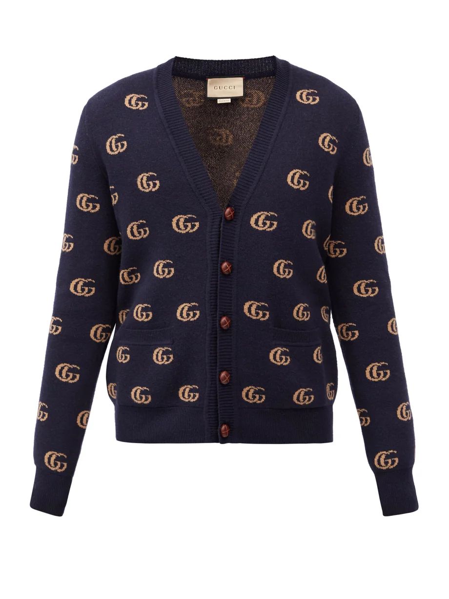 GG Marmont-jacquard wool cardigan | Gucci | Matches (US)