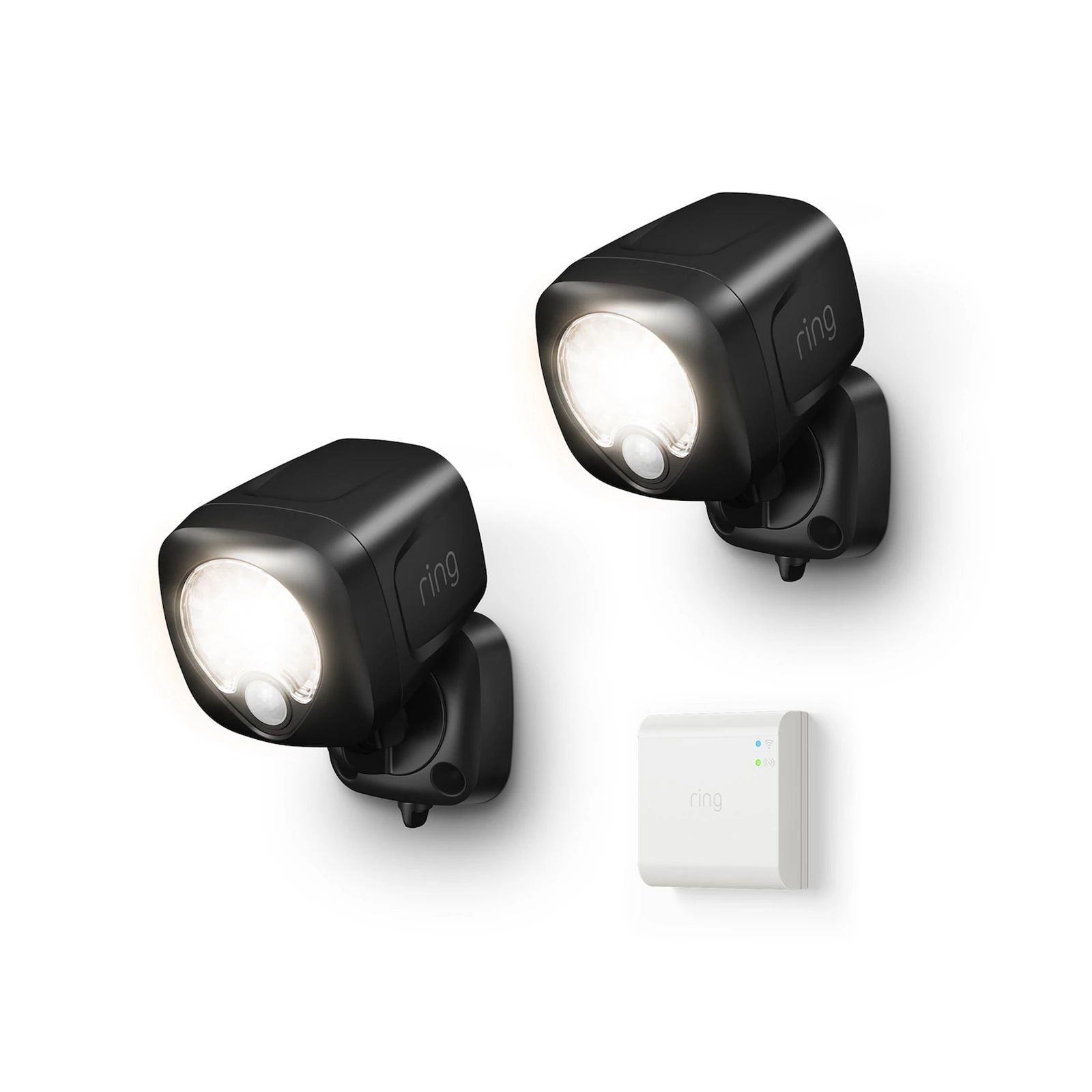 Ring Smart Lighting Spotlight Black 2-Pack + Bridge, White | Kohl's