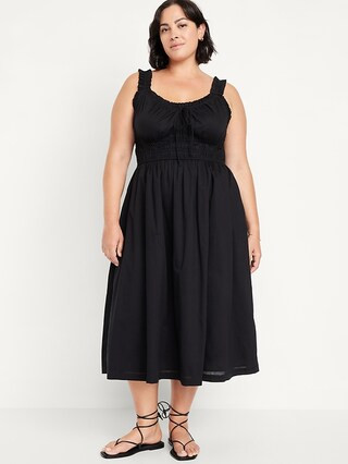 Waist-Defined Ruffled Midi Dress | Old Navy (CA)