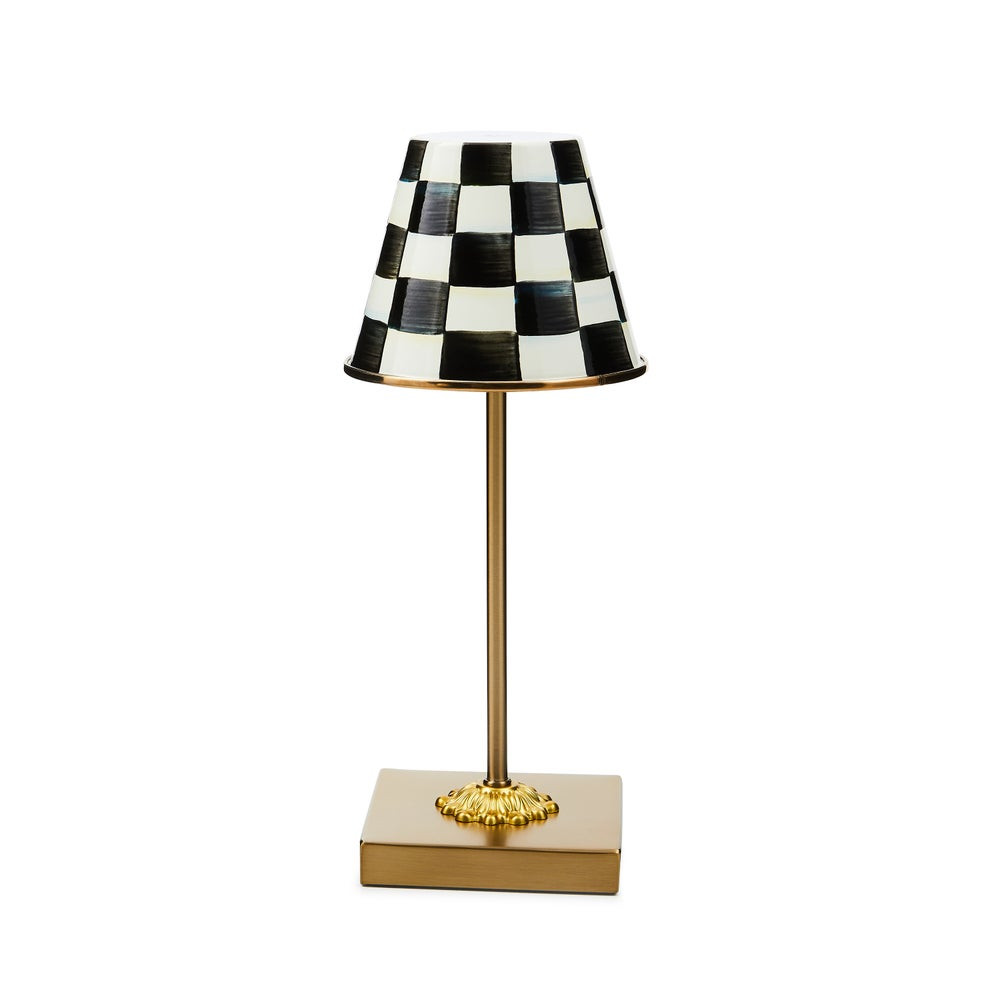 Courtly Check LED Rechargeable Cafe Table Lamp | MacKenzie-Childs