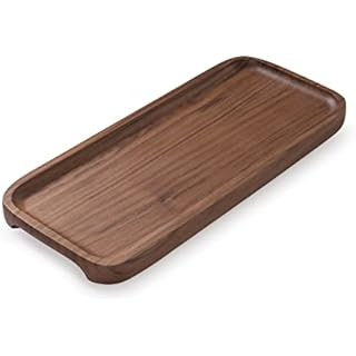 Royalling Walnut Wooden Tray Solid Wood Serving Tray Bathroom Tray Rectangle Small Platter Tea Tr... | Amazon (US)