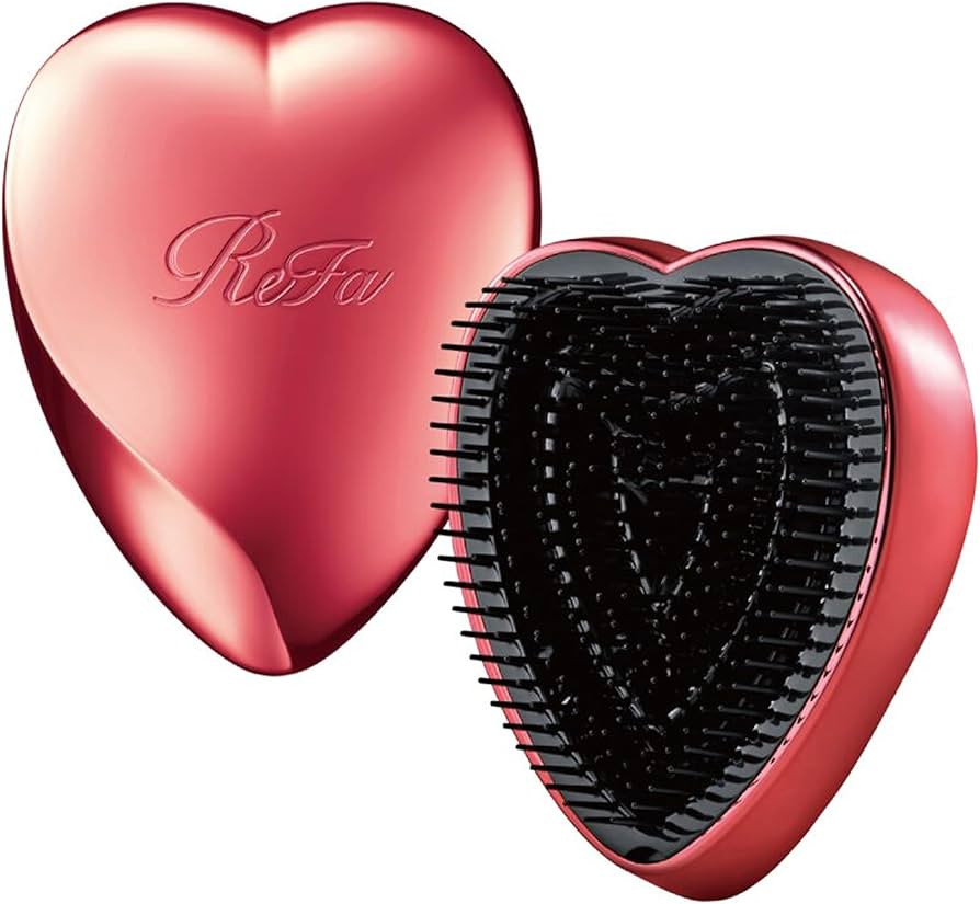 ReFa Heart Brush SHINE RED | Heart Shaped Detangler for Thick Hair | No Tangle Travel Brush for W... | Amazon (US)