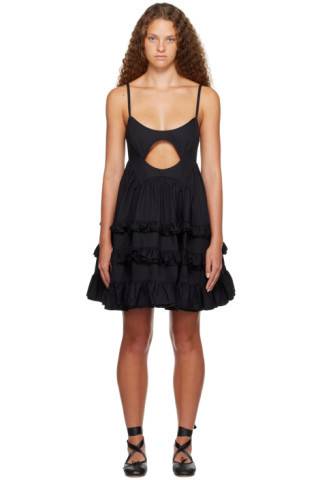 Black Battu Midi Dress | SSENSE