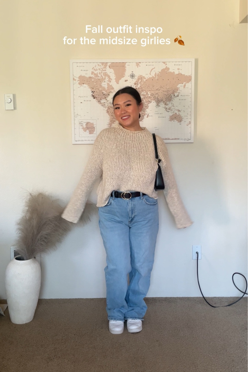 •Sweater from PinkBlush in size L (code:ALICIAMMOUA25)
•Jeans from Abercrombie &Fitch size 32S
•Sneakers from Nike
•Bag from Amazon

#LTKMidsize #LTKSeasonal #LTKStyleTip