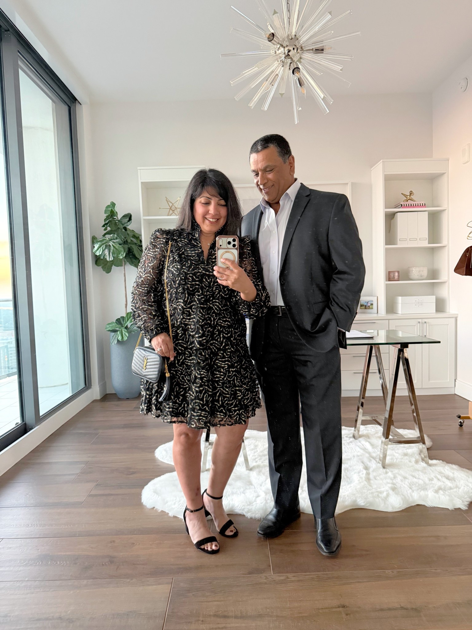 Tuckernuck dress on sale! 

Winter wedding guest outfit, New Year’s Eve outfit or date night outfit. Love this beautiful Tuckernuck long sleeve organza dress for any upcoming special occasion. Ruffle collar, sheer sleeves and beautiful gold metallic details. Such a nice lightweight, flowy and comfortable dress! Wearing it here in size large. Amazon black strappy heels true to size. YSL Mini Lou bag.

Men’s wedding guest suit outfit linked below too. 

#LTKSaleAlert #LTKWedding #LTKMens