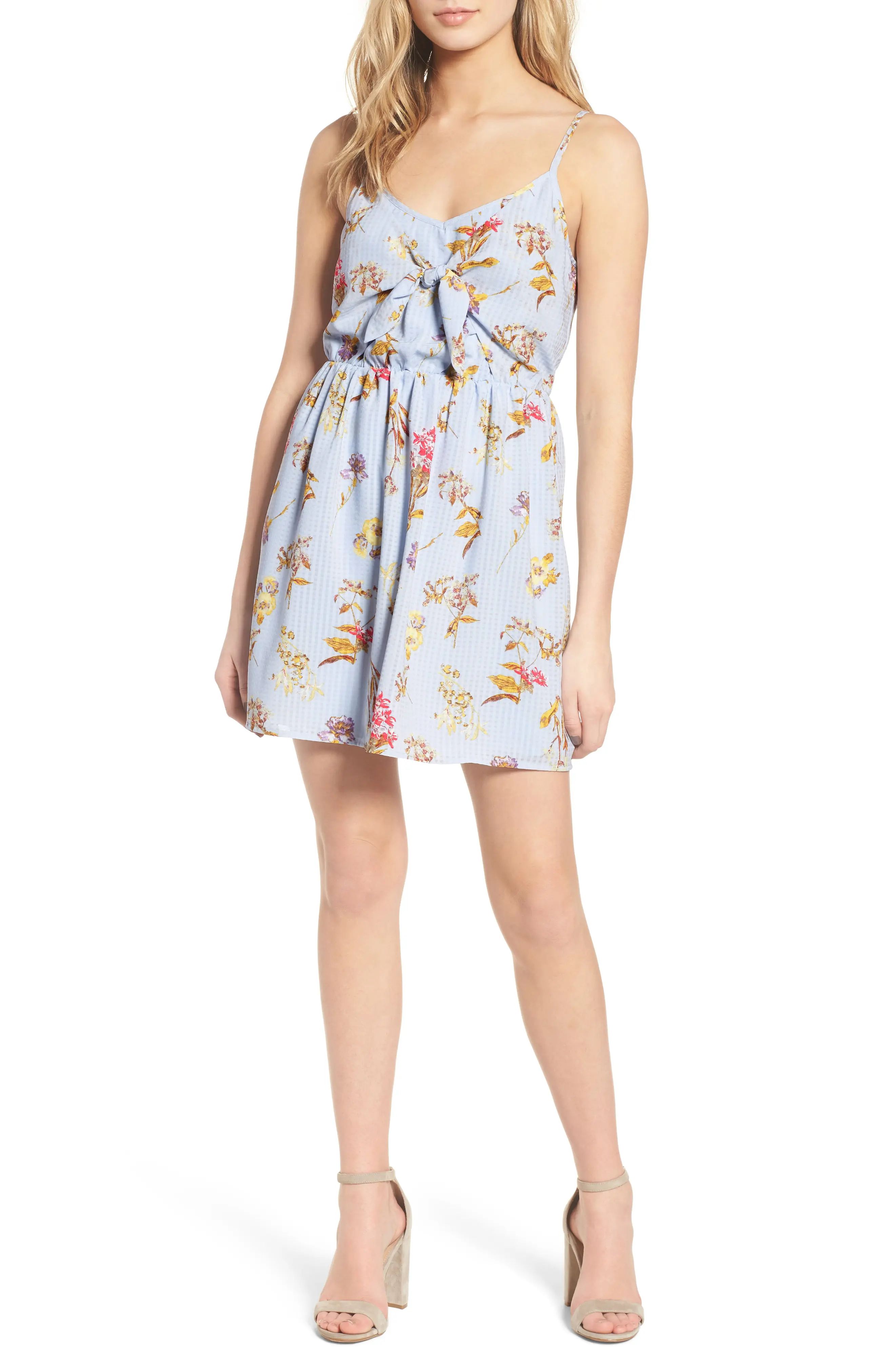 Floral Tie Front Dress | Nordstrom