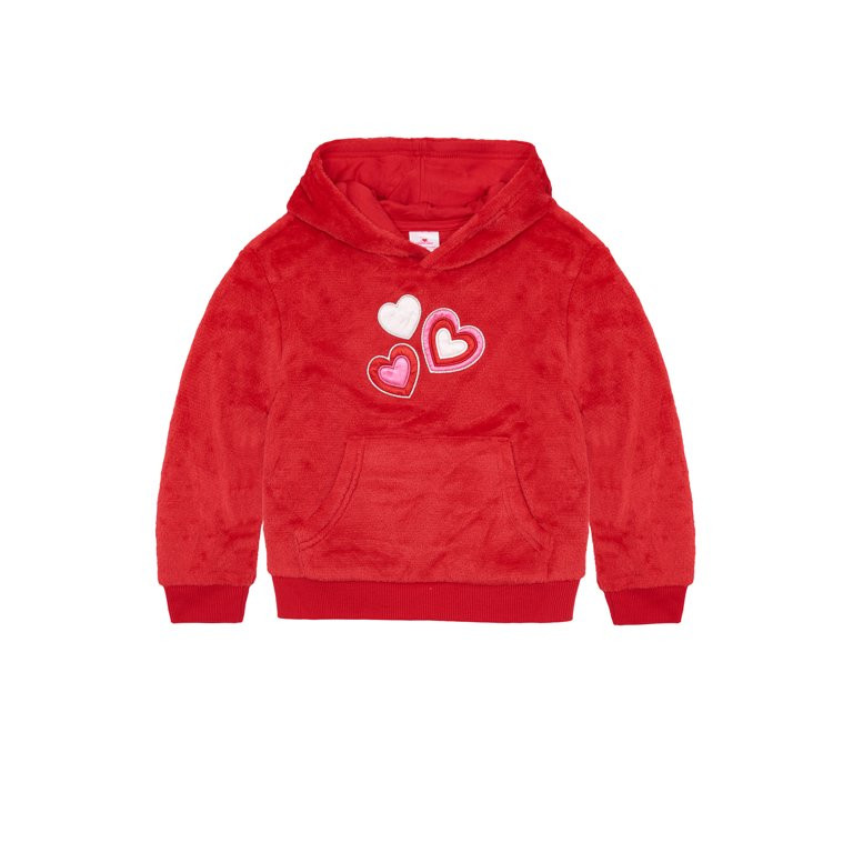 Way to Celebrate Toddler Girl Valentine's Day Hoodie, Sizes 12M-5T | Walmart (US)