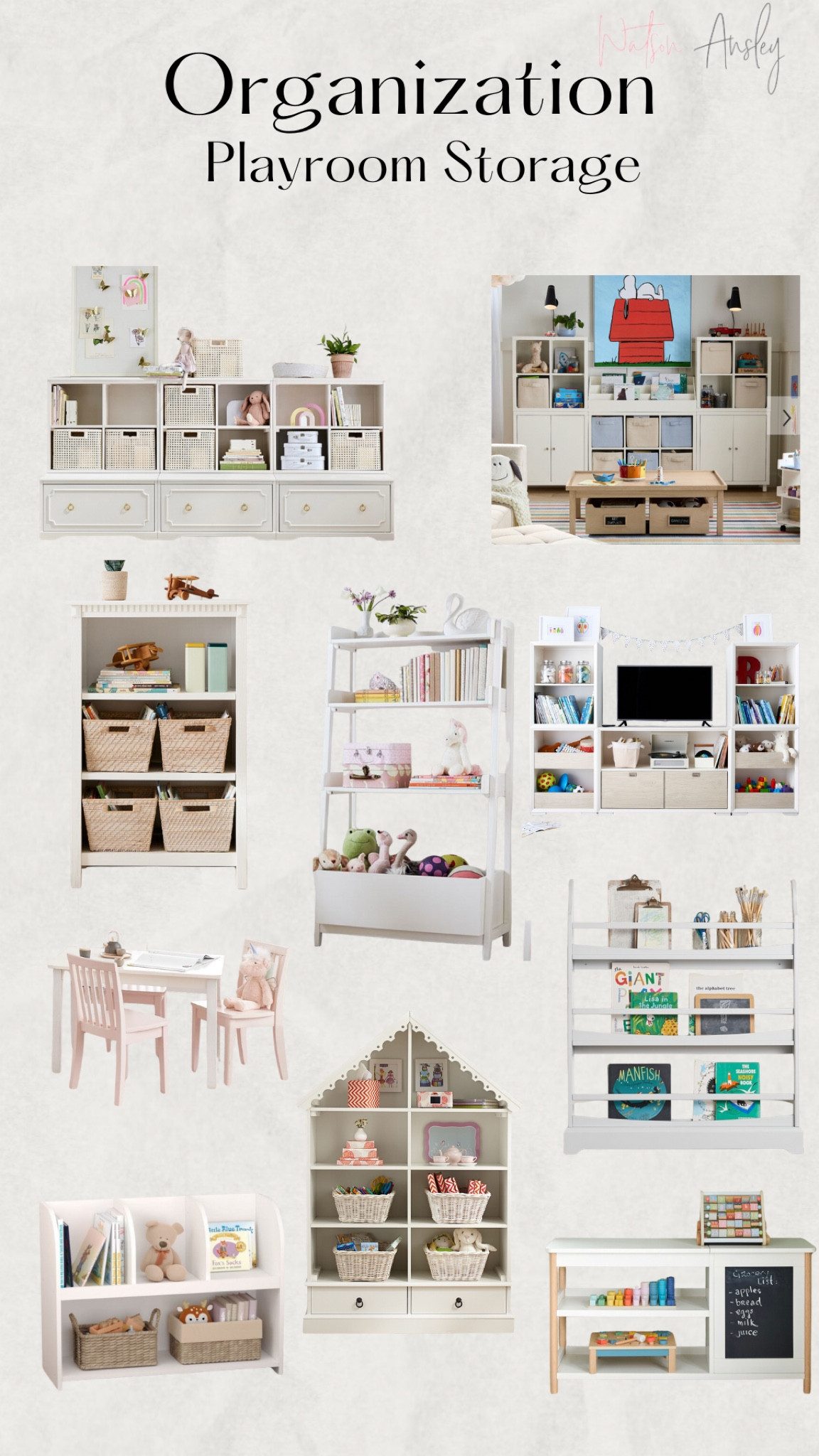 Shop from tons of different playroom storage system options to keep all your toys organized in your kids room or playroom!

Click below to shop!!

Home | playroom | organization | tidy | clean | systems | bins | shelves | shelf | storage | basket | bucket | OCD | neat | 

#LTKBaby #LTKHome #LTKKids