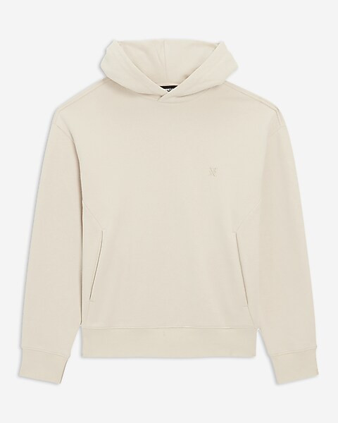 Suede Fleece X Logo Hoodie | Express