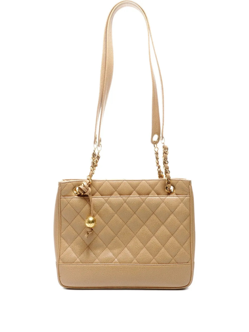 CHANEL Pre-Owned 1991-1994 quilted leather tote bag - Neutrals | Farfetch Global