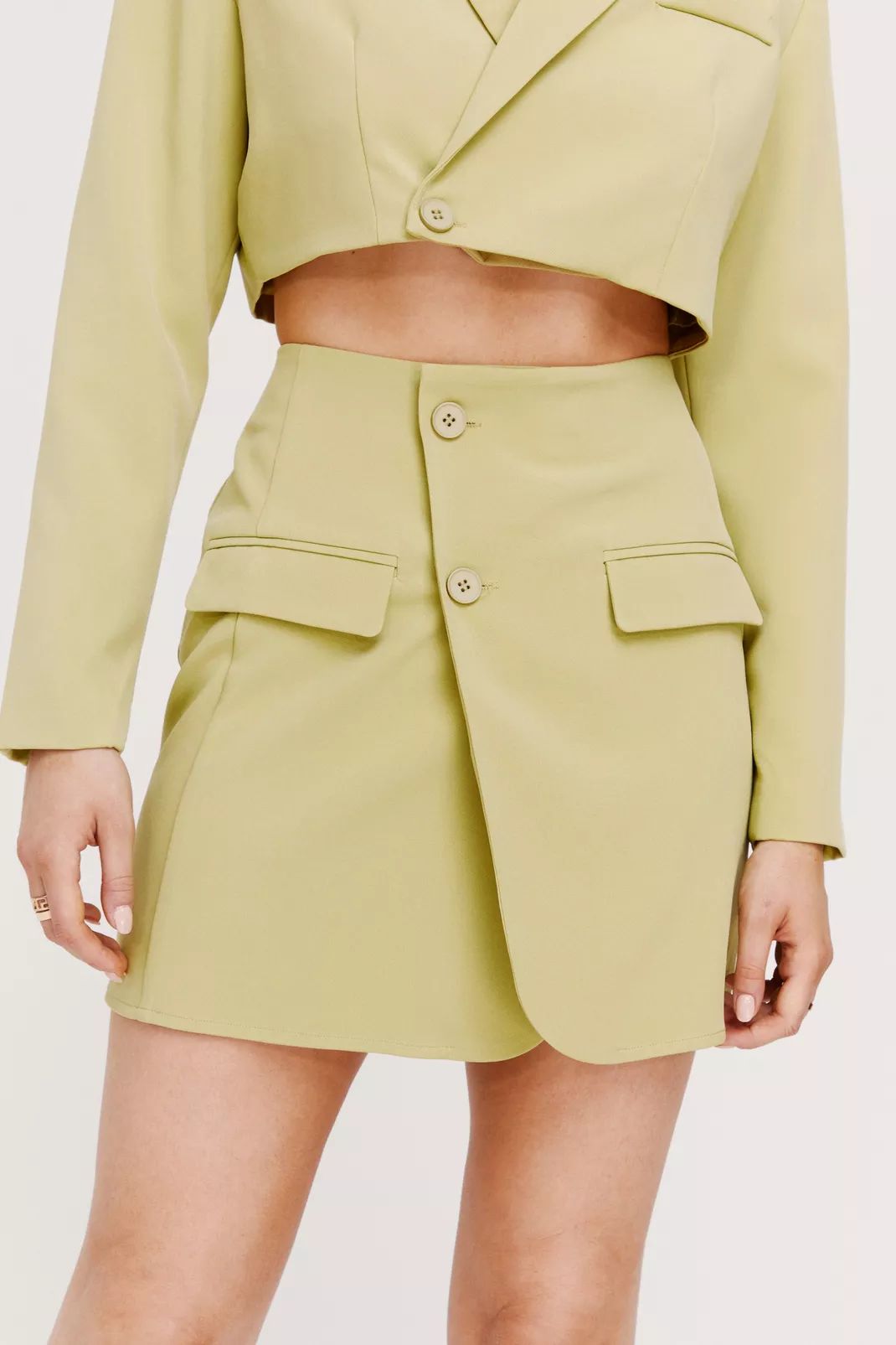 High Waisted Asymmetric Mini Skirt | Nasty Gal (US)