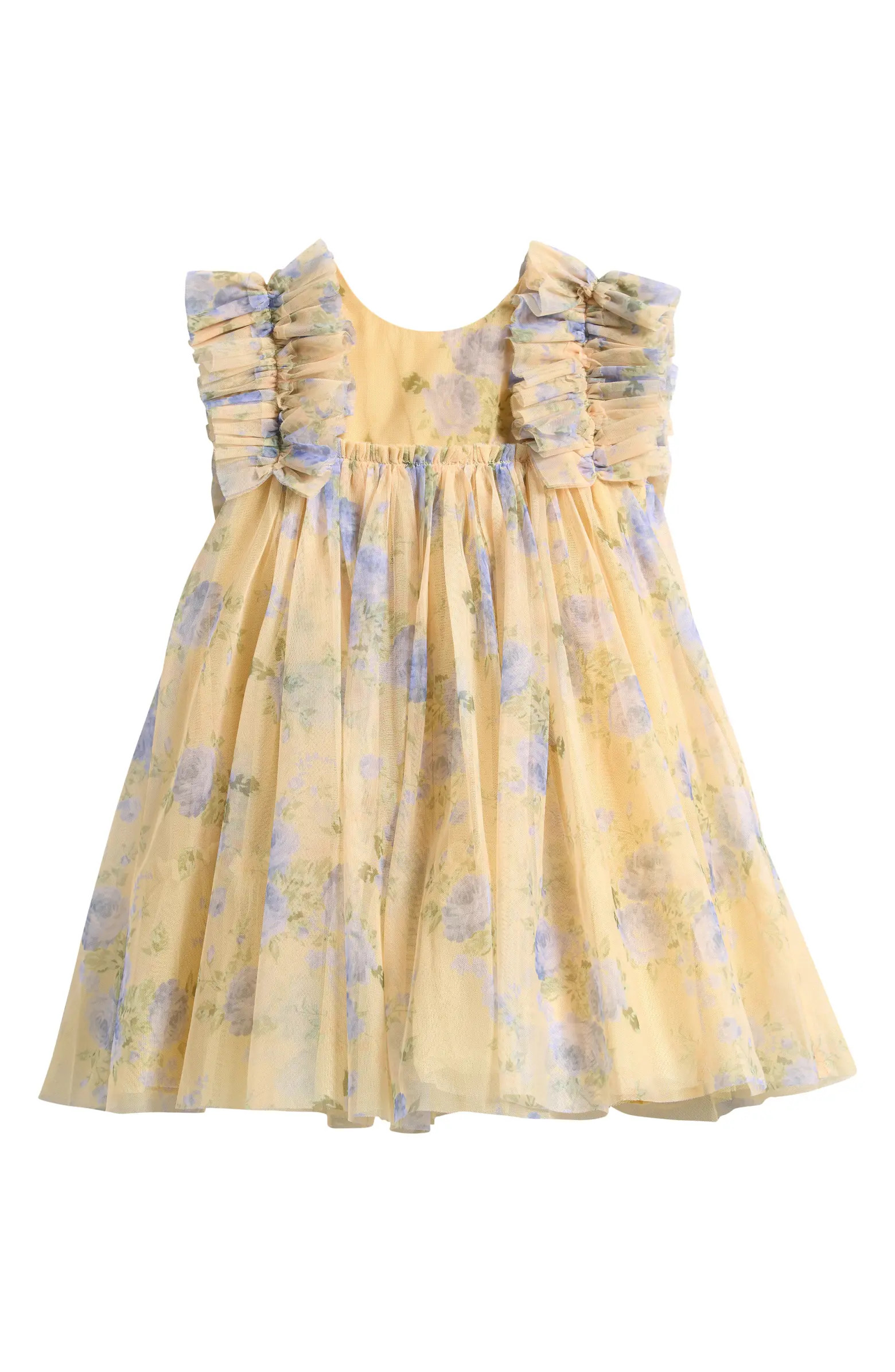 Kids' Floral Mesh Dress | Nordstrom