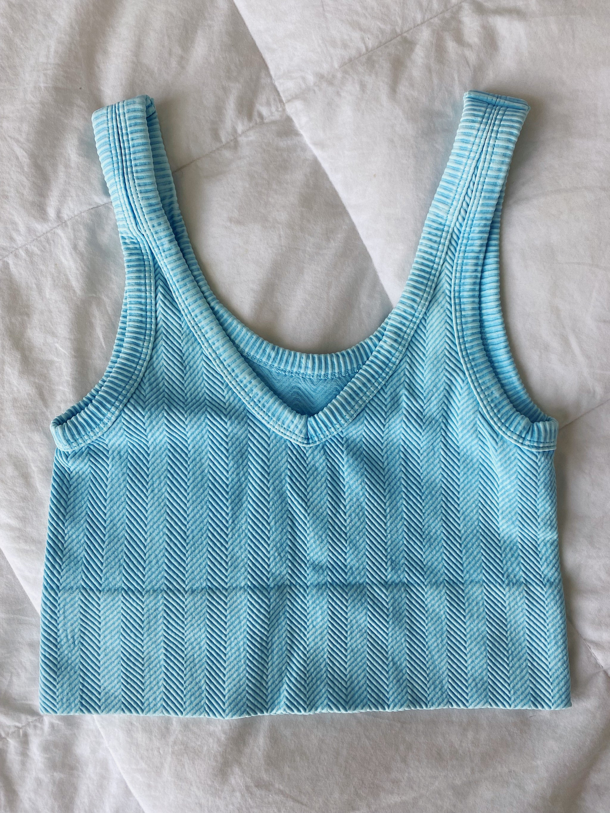 REVERSIBLE HERRINGBONE TANK | Olivelynn Designs