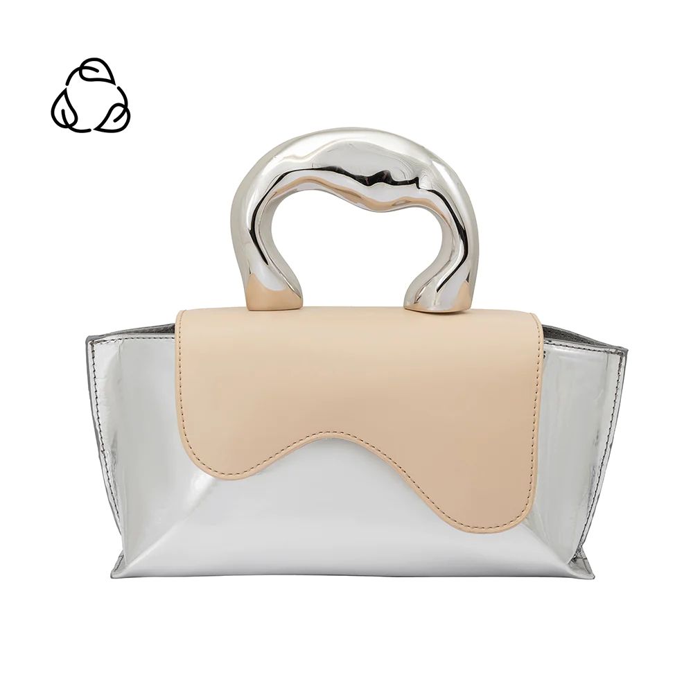Nude Akari Small Recycled Vegan Leather Top Handle Bag | Melie Bianco | Melie Bianco