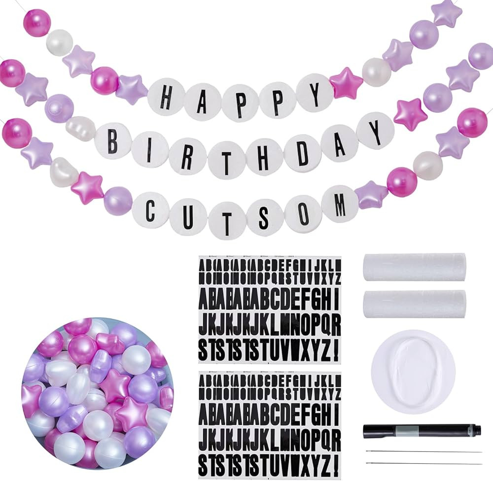 DIY 3D Friendship Bracelet Birthday Banner Music Fans Birthday Decoration for concert Theme Suppl... | Amazon (US)