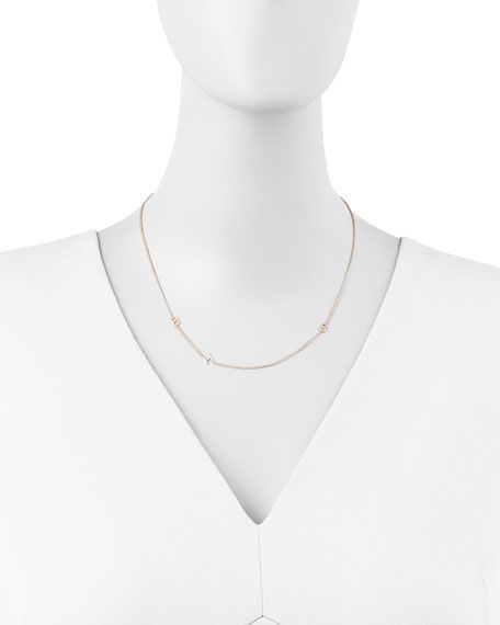 Mini 3-Letter Personalized Necklace, 14k Yellow Gold | Neiman Marcus