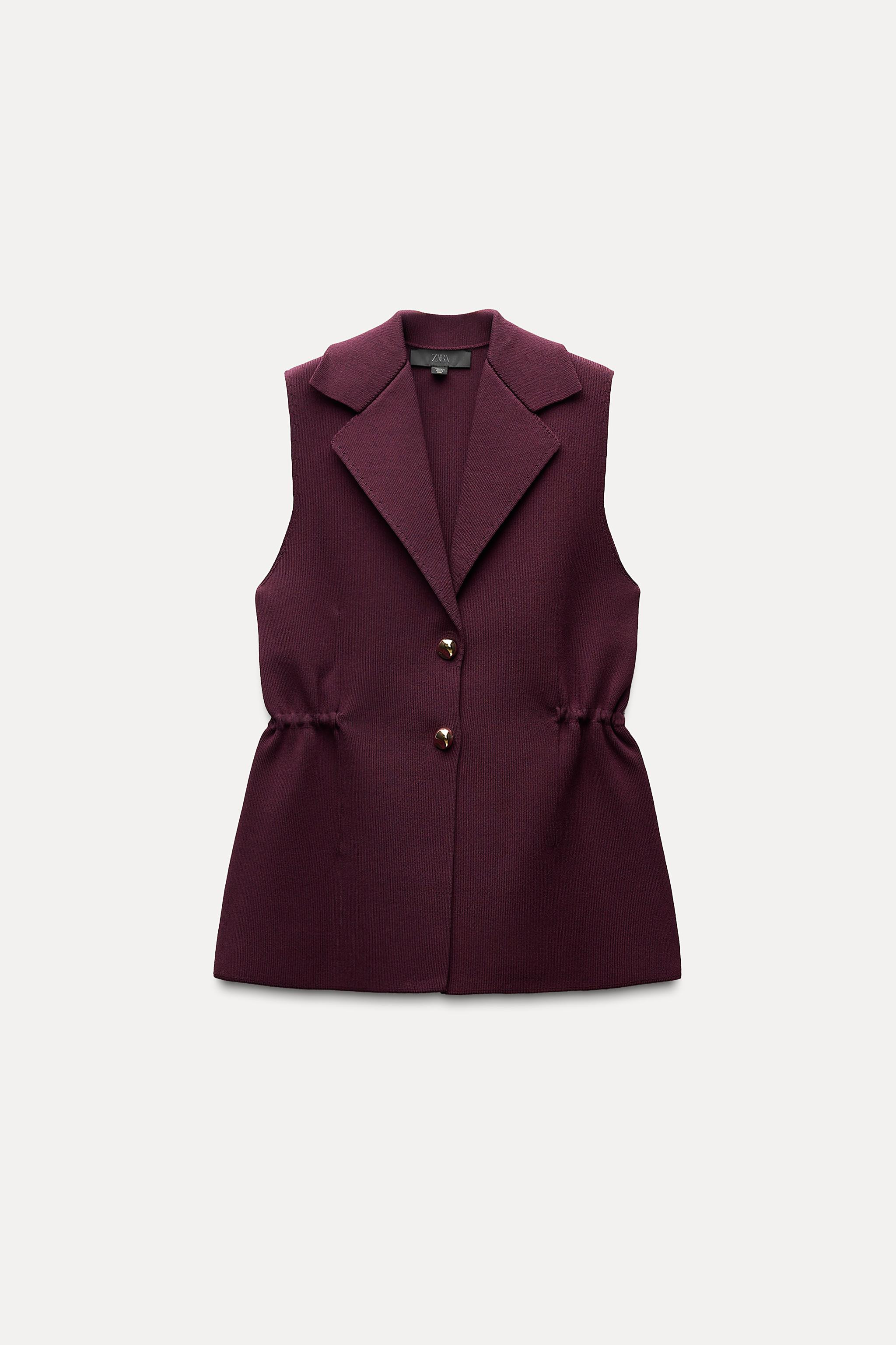 GATHERED WAIST KNIT VEST | Zara US