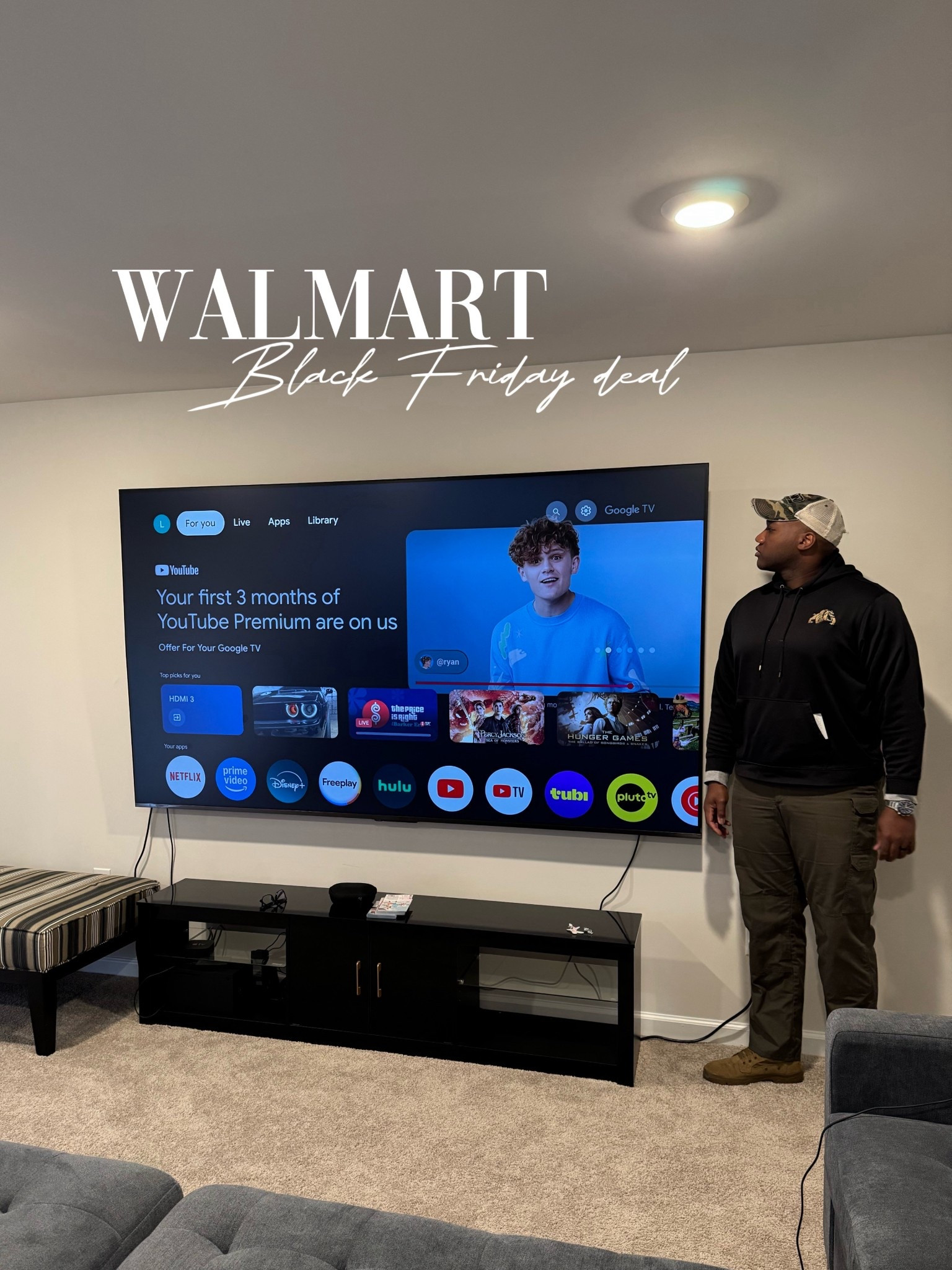 This TV is an absolute steal! 98” for $998 !!! My husband is 6’3 by the way! It’s HUGE! We love it! 

#tv #electronics #guftguide #98inchtv #gaming 

#LTKHoliday #LTKCyberWeek #LTKHome