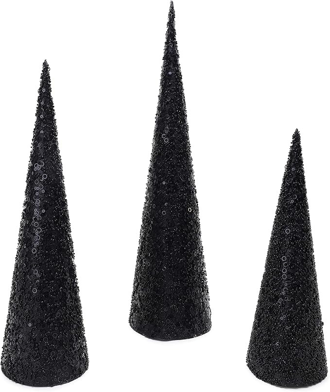 Christmas Concepts® Set of 3 Various Size Christmas Cone Trees Decorations with Sequins and Bead... | Amazon (US)