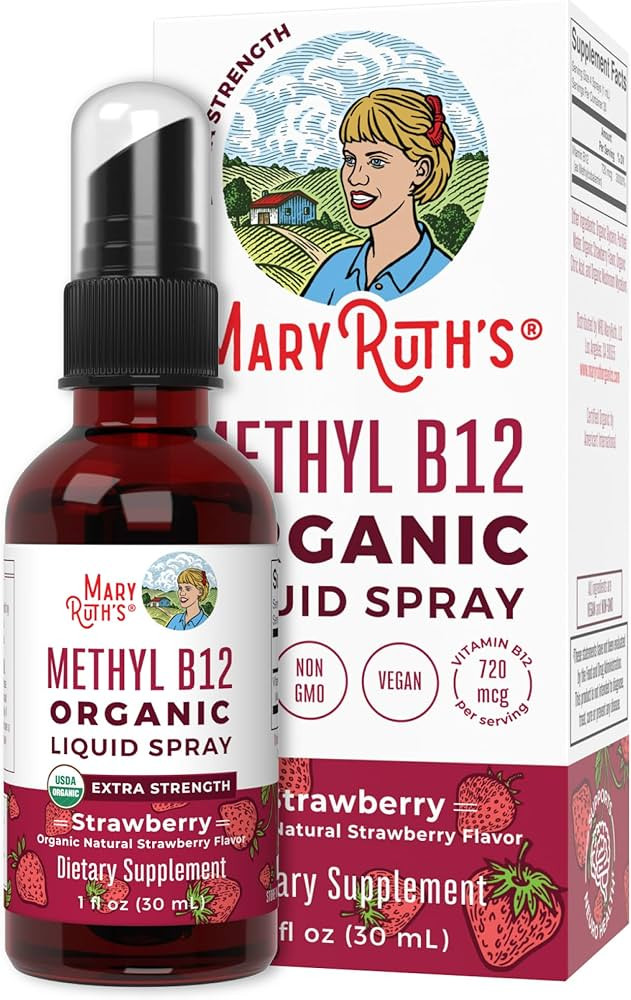 Vitamin B12 Spray | USDA Organic Vitamin B12 Liquid Spray | B12 Vitamin Supplement Liquid for Ner... | Amazon (US)