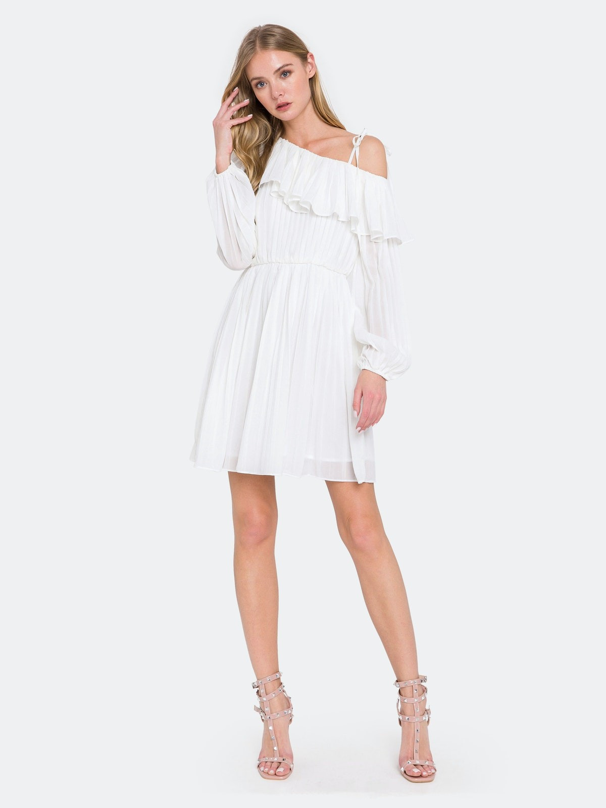 Pleated One Shoulder Dress | Verishop