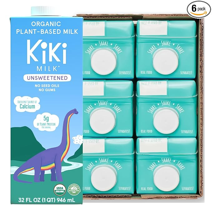 Kiki Milk Plant Based Milk - Organic Unsweetened Kiki Milk - Calcium & Magnesium Source - Gluten ... | Amazon (US)