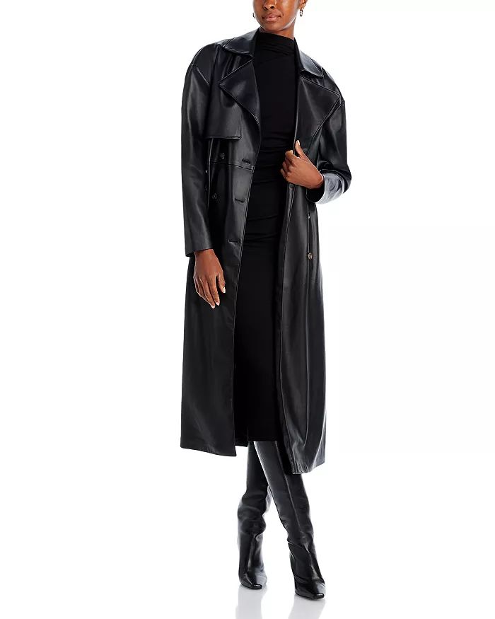 Faux Leather Trench Coat | Bloomingdale's (US)