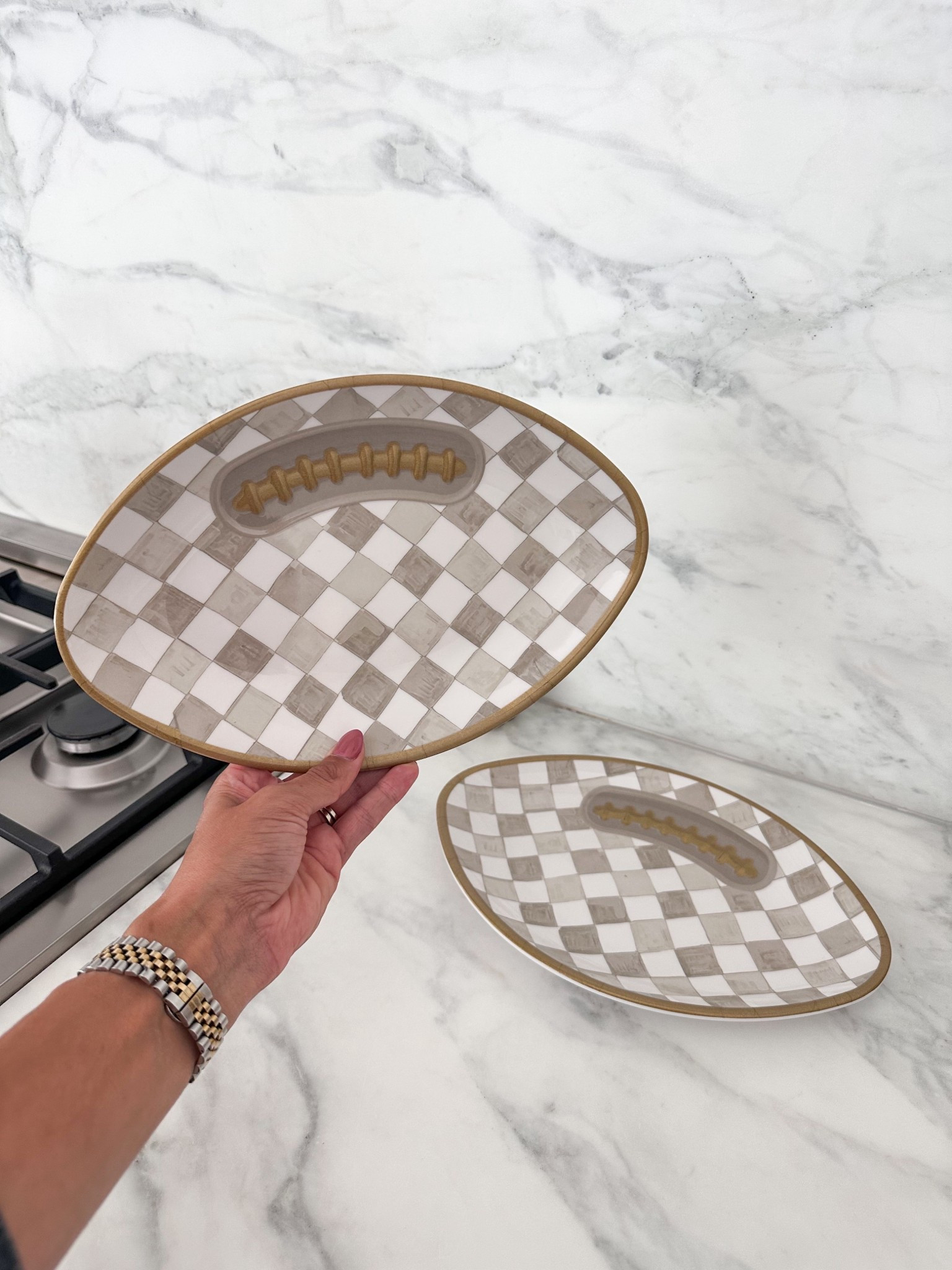 I’m obsessed with these checkered football plates I found at target 
•home decor, football season, serving tray, checkered decor

#LTKHome